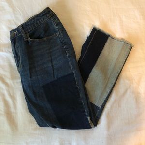 Kick Flare Patchwork Jeans